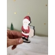 Mini monde de Noël en bois, Père Noël coloré
