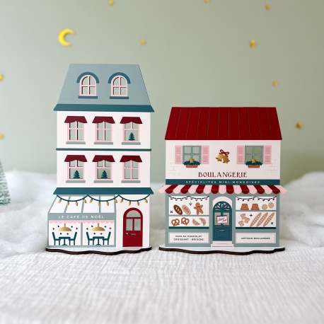 Bâtiments en bois pour village de Noël