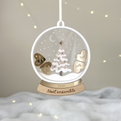 Boule de Noël personnalisée, Boule à neige féérique