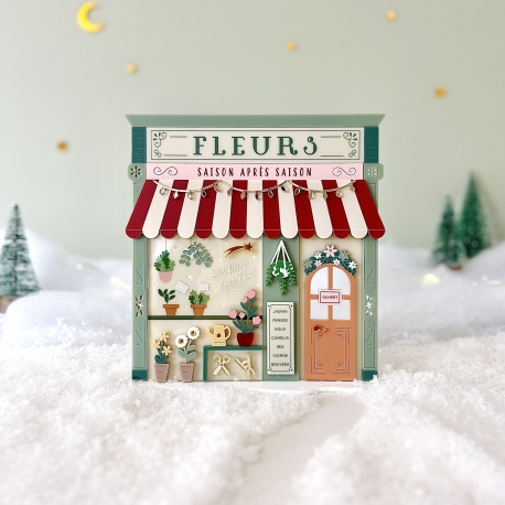 Le ravissant fleuriste, maison miniature en plexiglas