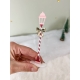 Lampadaire au noeud rouge, accessoire décor village miniature Noël