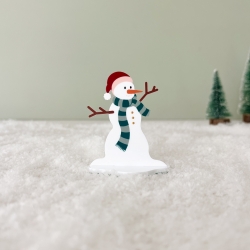 Figurine de Noël en plexiglas, Bonhomme de neige