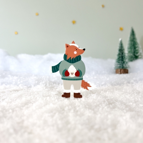 Village de Noël miniature, le renard Gaspard