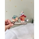 Paco le blaireau, personnage village miniature de Noël en bois