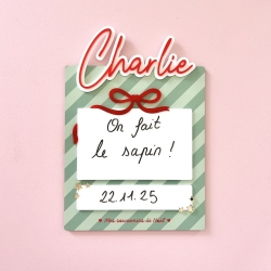 Pancarte photos souvenirs de Noël personnalisée