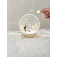 Photophore personnalisé Noël, Boule à neige féérique