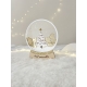 Décoration Noël personnalisée famille, Boule à neige lumineuse