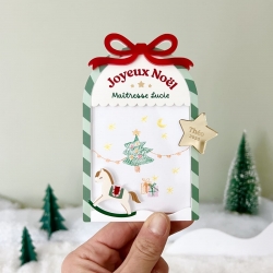 Magnet personnalisé pour dessin, cadeau Noël maitresse nounou